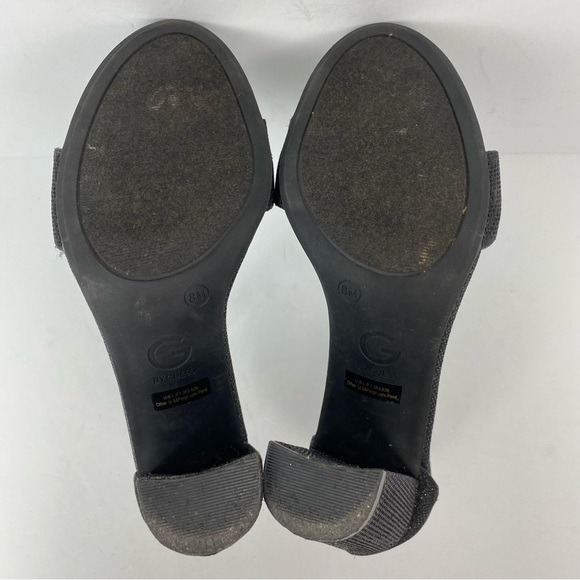 G By Guess size 8 Women’s Shantel Black Ankle Strap Heels Sandals - Picture 8 of 9